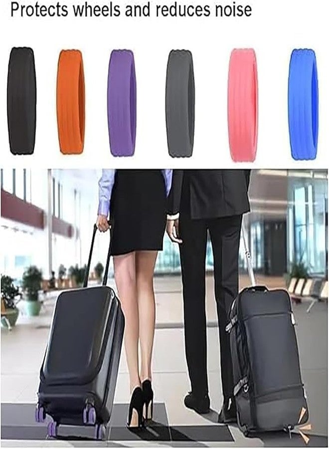 Onward 8PCS Trolley Wheel Cover Silicone Shock Absorption Wheel Cover for Trolley Bag Suitcase Wheel Cover Silicone Spinner Wheel Bag - Image 3